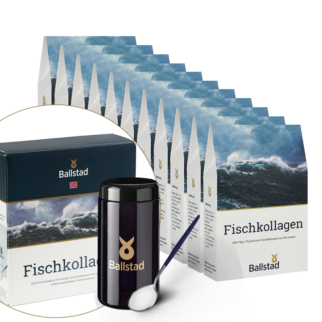 Reine Norwegische Fisch-Kollagenpeptide- 12 Monate