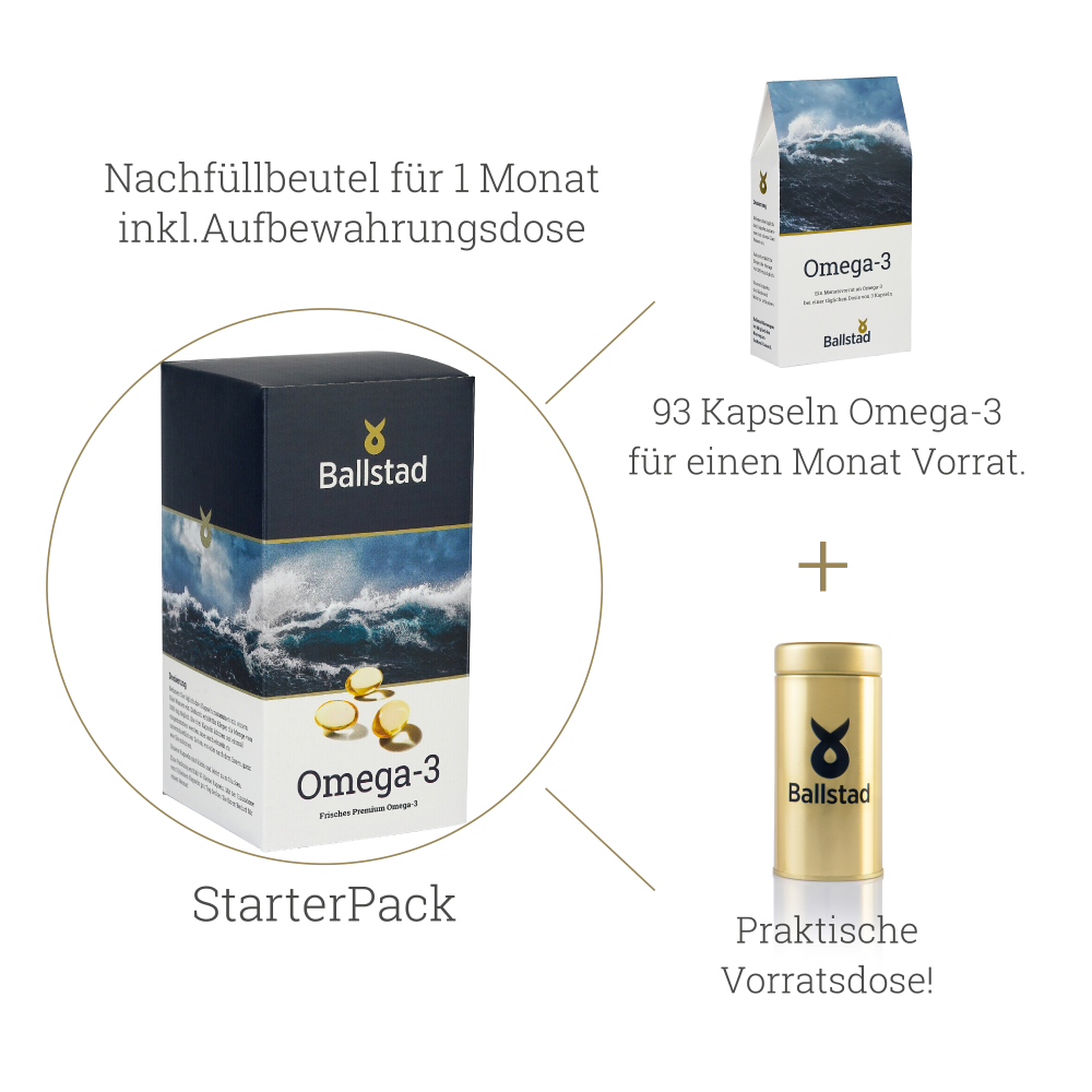 Frische Omega-3 Fischöl-Kapseln - 1 Monat