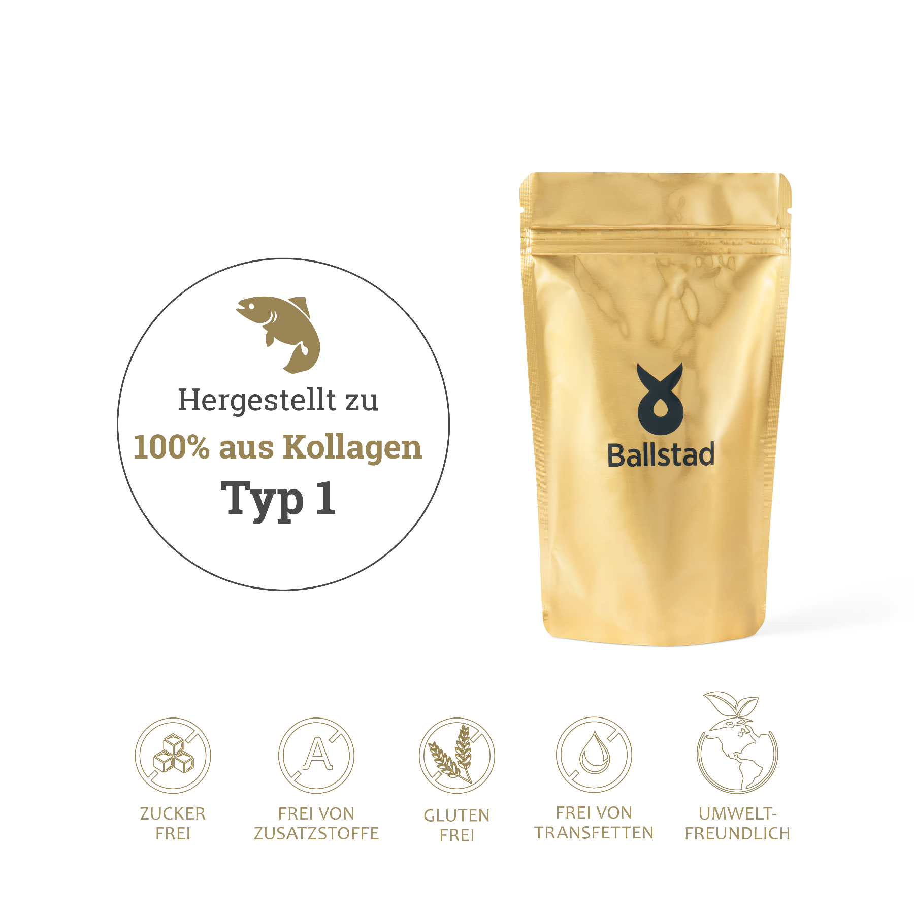 Reine Norwegische Fisch-Kollagenpeptide - 1 Monat
