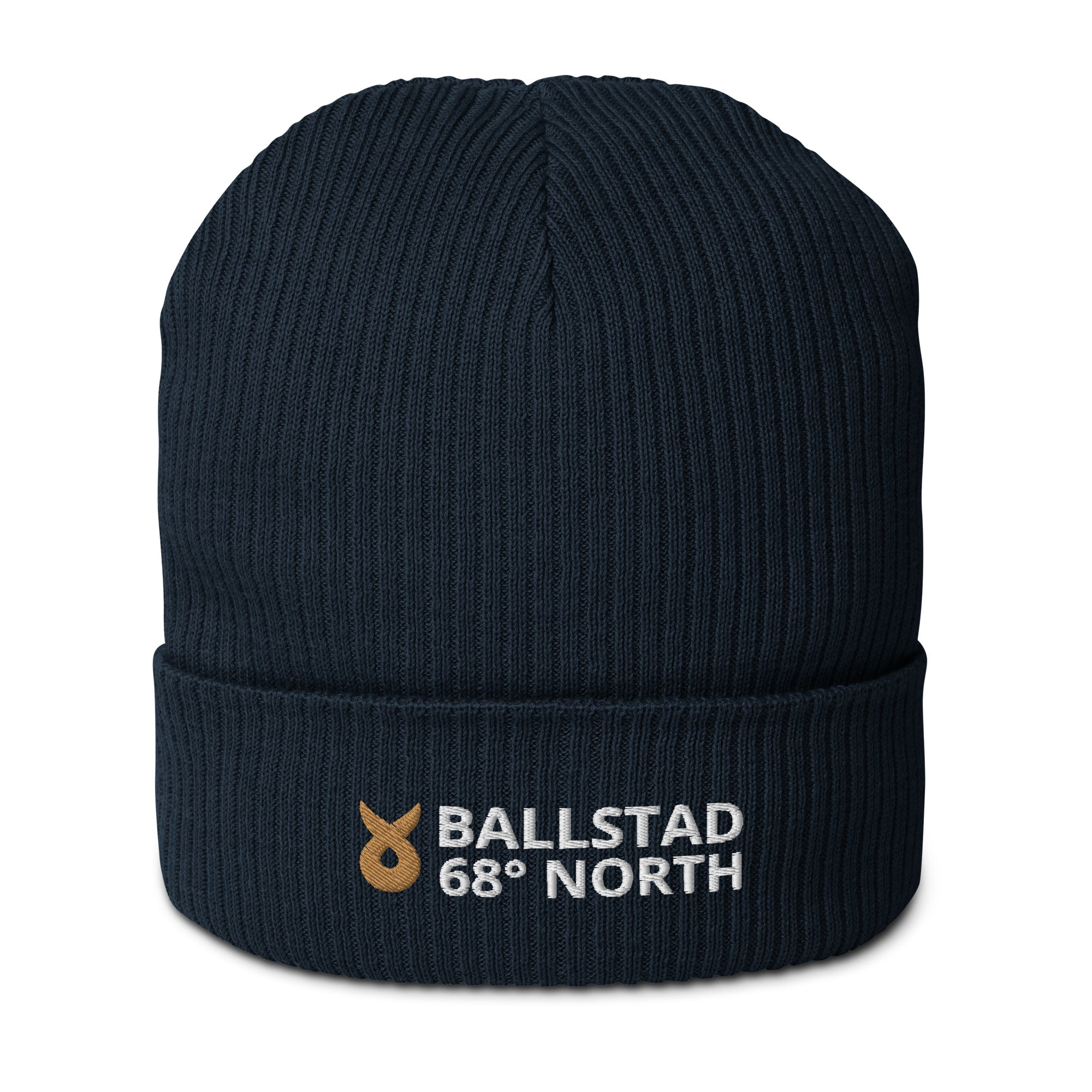 Ballstad X - 68° North - Gerippte Bio-Beanie