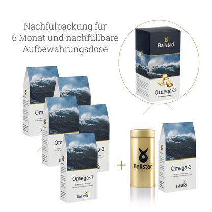 Frische Omega-3 Fischöl-Kapseln - 6 Monat