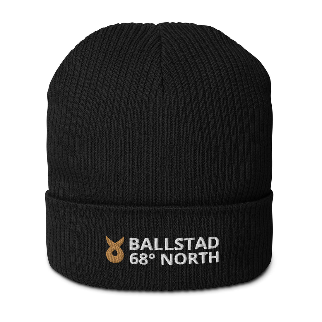 Ballstad X - 68° North - Gerippte Bio-Beanie