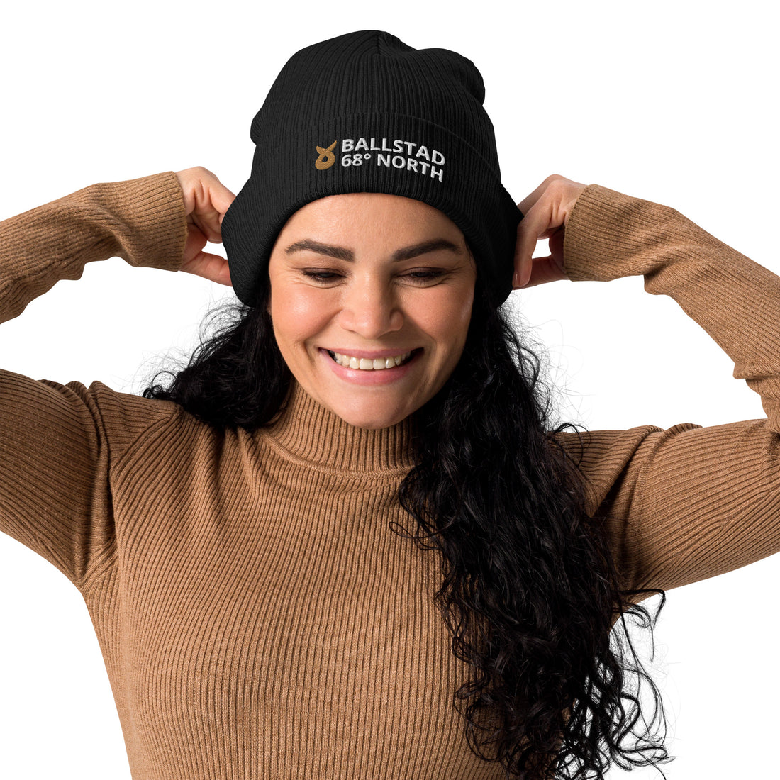 Ballstad X - 68° North - Gerippte Bio-Beanie